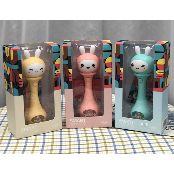 Погремушка-грызунок Beiens Зайчик музыкальный, розовый (YZ02pink) - Pampik - 10