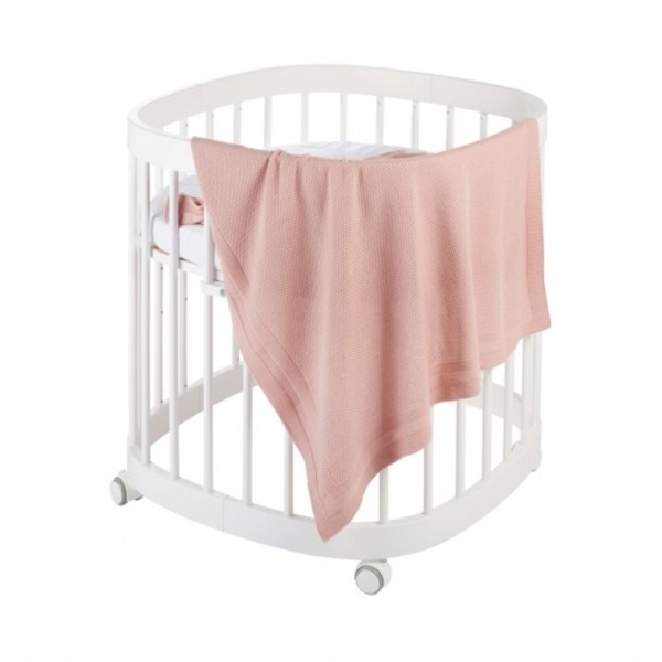 Дитячий в'язаний плед Tweeto, 100х80 см, рожевий (Т 105) - Pampik