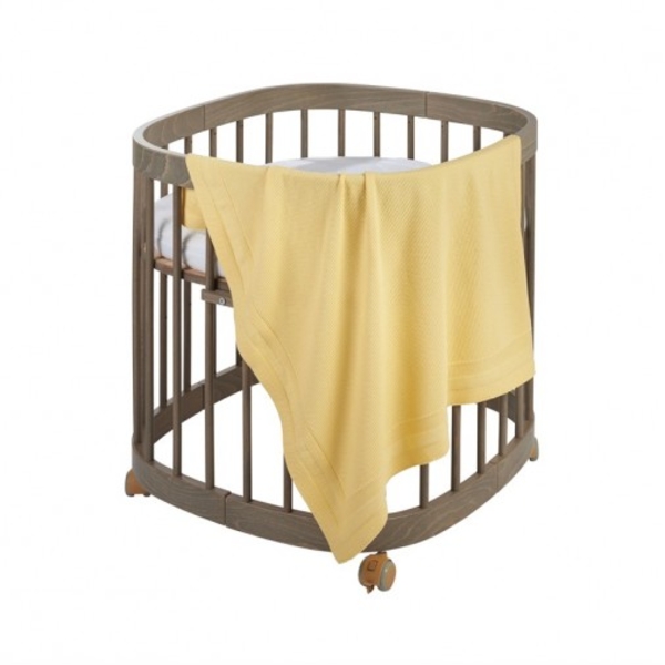 Дитячий в'язаний плед Tweeto, 100х80 см, жовтий (Т 108) - Pampik