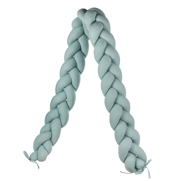 Защитный бортик Tweeto Косичка, 220х15 см, мятный (Т 144) - Pampik