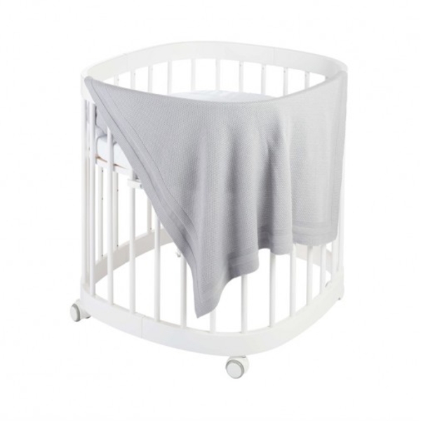 Дитячий в'язаний плед Tweeto, 100х80 см, сірий (Т 104) - Pampik