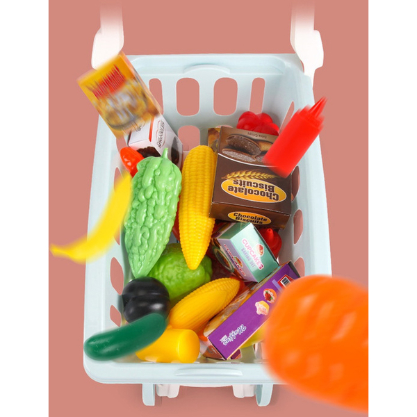 Тележка для покупок в супермаркете Beiens, голубой (В8103-05blue) - Pampik - 7