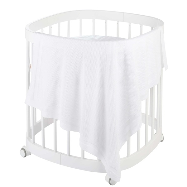 Дитячий в'язаний плед Tweeto, 100х80 см, білий (Т 103) - Pampik