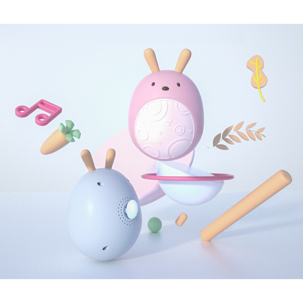 Неваляшка музична Beiens Зайчик, блакитний (YZ25blue) - Pampik - 4