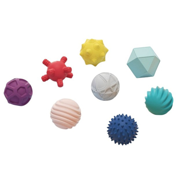 Набір м'ячиків Beiens, текстурні, силіконові, 8 шт. (YZ49) - Pampik