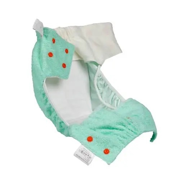 Подгузник трикотажный ЭКО ПУПС Active Classic с вкладышем Abso Maxi, 7-13 кг, зеленый - Pampik - 3