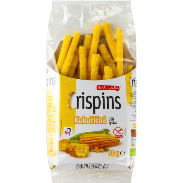 Органические палочки Extrudo Crispins с кукурузой, 50 г - Pampik
