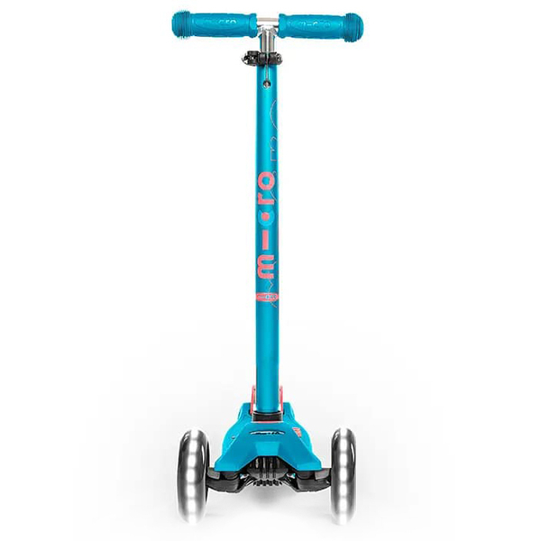 Самокат Micro Maxi Deluxe LED аква з підсвічуванням, блакитний (MMD078) - Pampik - 3