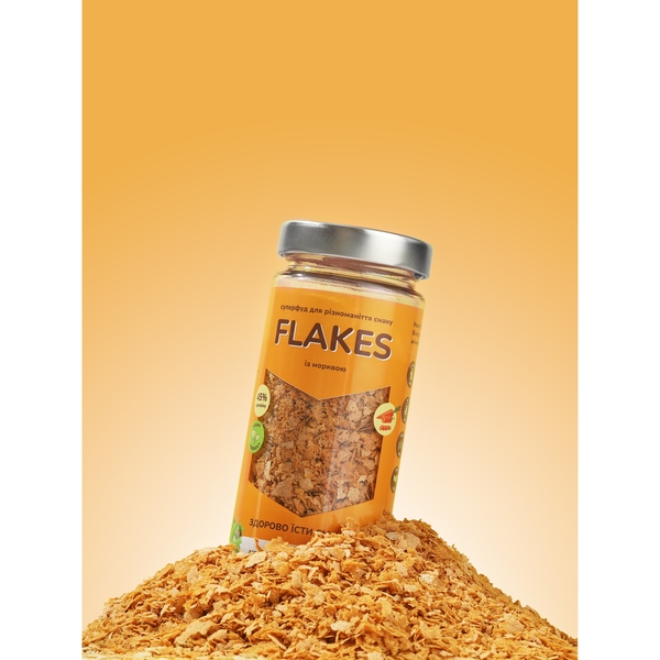 Пластівці дріжджові неактивні Flakes з морквою, 80 г - Pampik - 3