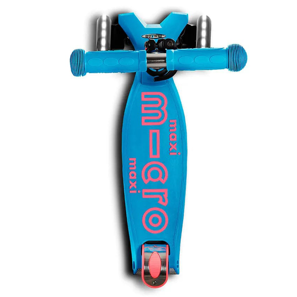 Самокат Micro Maxi Deluxe LED аква з підсвічуванням, блакитний (MMD078) - Pampik - 9