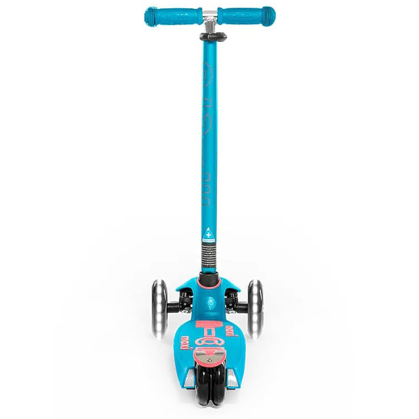 Самокат Micro Maxi Deluxe LED аква з підсвічуванням, блакитний (MMD078) - Pampik - 6
