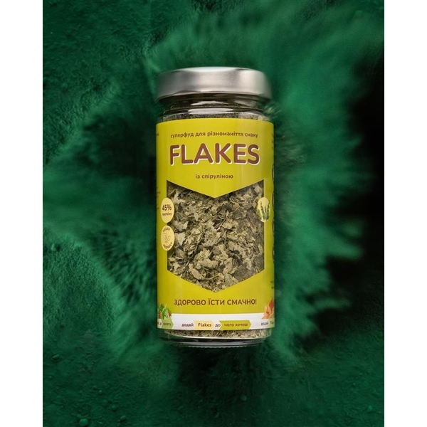 Хлопья дрожжевые неактивные Flakes со спирулиной, 80 г - Pampik - 4