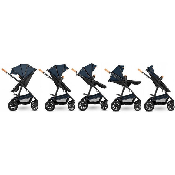 Коляска універсальна 3в1 Lionelo Amber Blue Navy, темно-синій - Pampik - 10