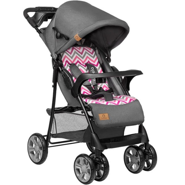 Прогулянковий візок Lionelo Emma Plus Pink Scandi, сірий з рожевим - Pampik
