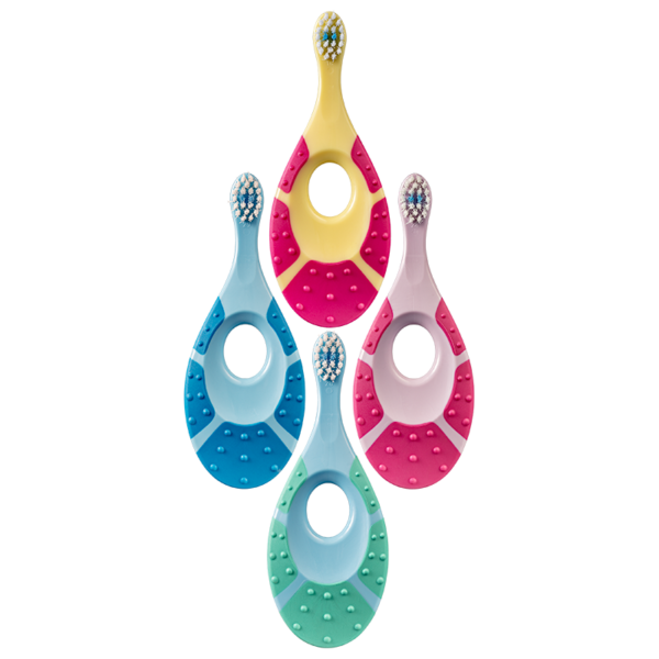 Дитяча зубна щітка Jordan Step By Step, 0-2 роки, екстрам'яка, світло-рожевий з малиновим (6220100) - Pampik - 4