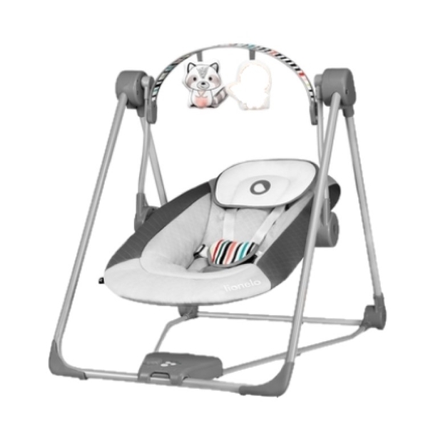 Кресло-качалка Lionelo Otto Cozy Grey, серый - Pampik