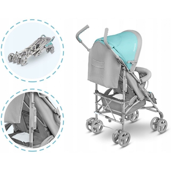 Коляска прогулянкова Lionelo Elia Tropical Turquoise, бірюзовий - Pampik - 7