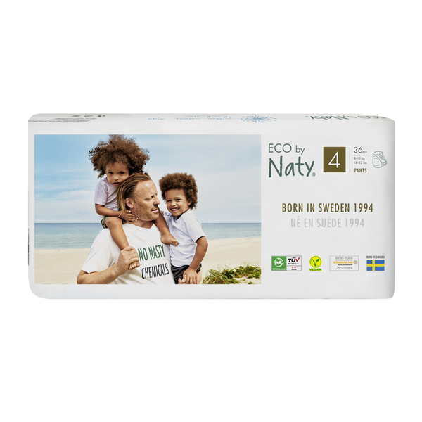 Органічні підгузки-трусики Naty 4 (8-15 кг), 36 шт. - Pampik