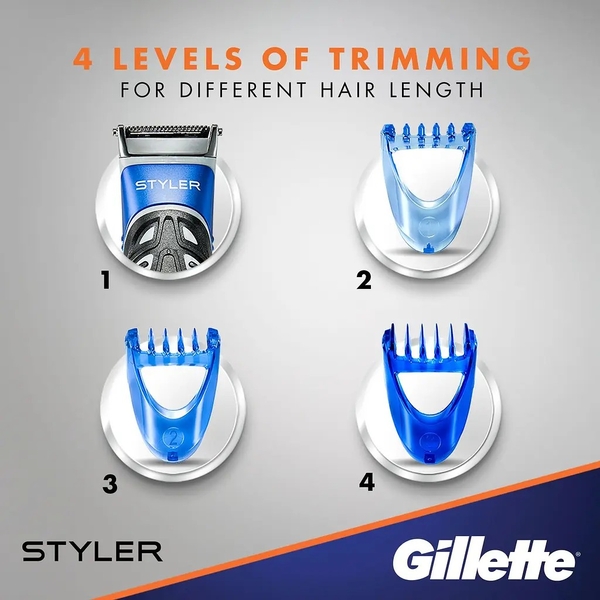 Бритва-стайлер Gillette Fusion5 ProGlide Styler, 1 змінна касета ProGlide Power + 3 насадки для моделювання бороди/вусів - Pampik - 4