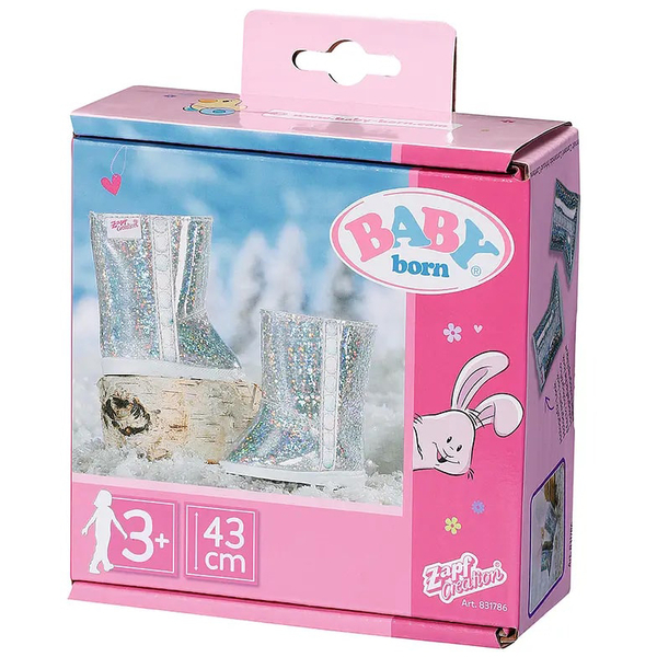 Обувь для куклы Baby Born Серебристые сапожки (831786) - Pampik - 4