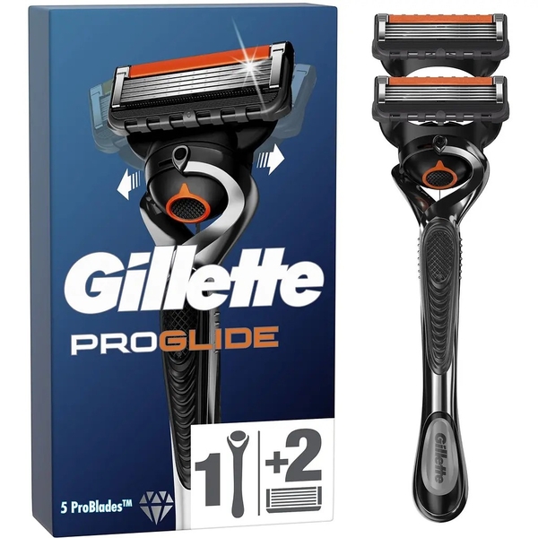 Станок для гоління Gillette Fusion5 ProGlide Flexball, з 2 змінними картриджами - Pampik