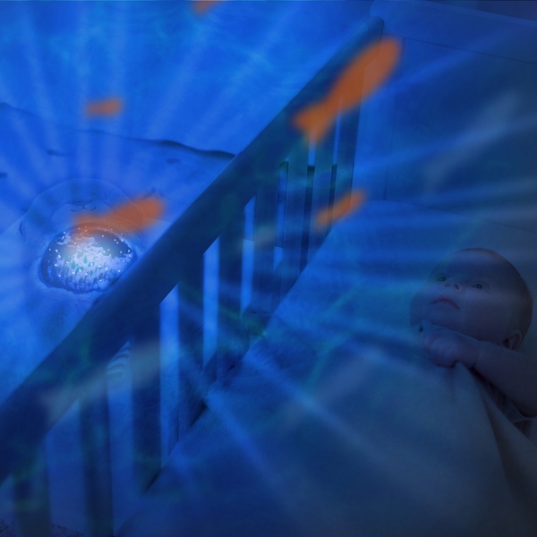 Проектор Океану Zazu Видра Отто з рухомою проекцією і заспокійливими мелодіями (ZA-OTTO-01) - Pampik - 4