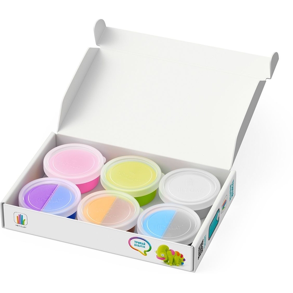 Набор самозатвердевающего пластилина Ліпака Экзотические животные: Хамелеон, гастропода, аксолотль 245 г (60049-UA01) - Pampik - 2