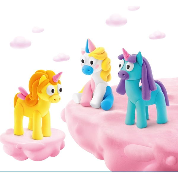 Набір самозатвердіючого пластиліну Ліпака Райдужні єдиногори: Лайті, Санні, Рейні (60053-UA01) - Pampik - 3