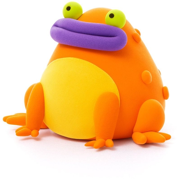 Набір самозатвердіючого пластиліну Ліпака Екзотичні тварини: Помаранчева жаба, 103 г (30124-UA01) - Pampik - 4