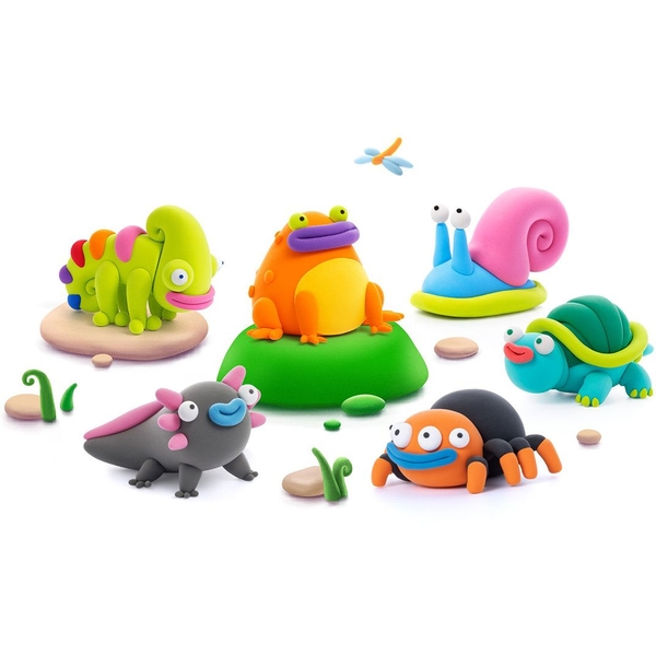 Меганабор самозатвердевающего пластилина Ліпака Экзотические животные, 540 г (15025-UA01) - Pampik - 5