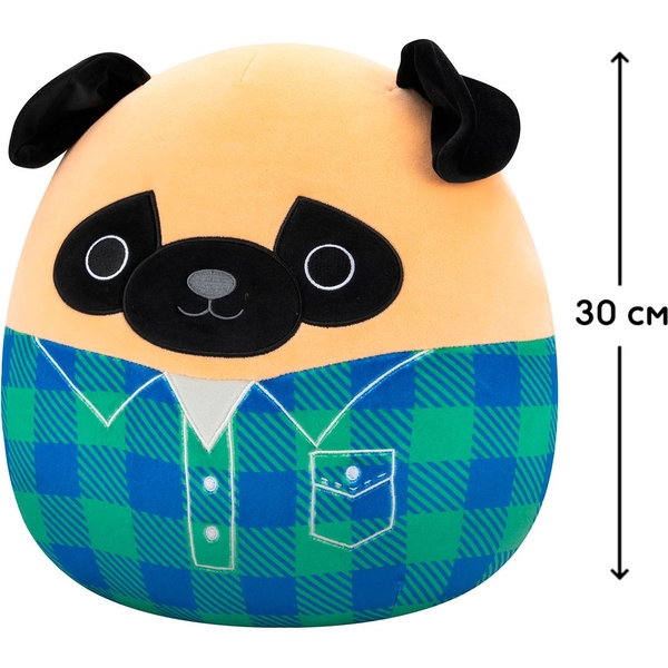М'яка іграшка Squishmallows Мопс Принц, 30 см (SQCR06622) - Pampik - 2