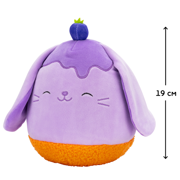 М'яка іграшка Squishmallows Чорничний Кролик, 19 см (SQER01208) - Pampik - 2