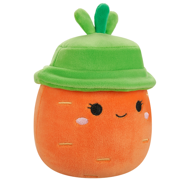 М'яка іграшка Squishmallows Морквинка Кароліна в капелюсі, 19 см (SQER01214) - Pampik - 6