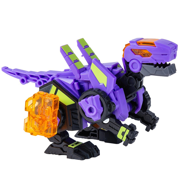 Динозавр-трансформер Dinoster Пурпурний Раптор-бот, бокс для зберігання (EU580840-2) - Pampik