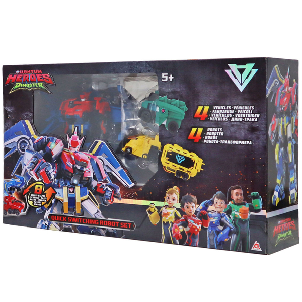 Ігровий набір Dinoster Швидка трансформація, 4 робота, аксесуари (EU580810A) - Pampik - 8