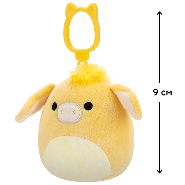 М'яка іграшка на кліпсі Squishmallows Віслючок Гевін, 9 см (SQCP00461) - Pampik - 6