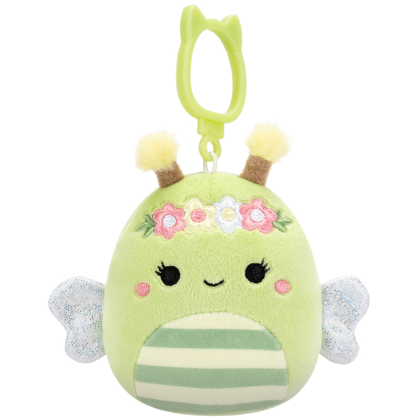 М'яка іграшка на кліпсі Squishmallows Бджілка Сібіл, 9 см (SQCP00460) - Pampik