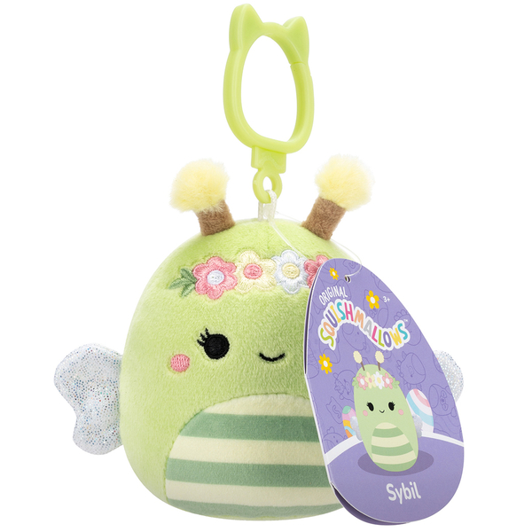 М'яка іграшка на кліпсі Squishmallows Бджілка Сібіл, 9 см (SQCP00460) - Pampik - 7