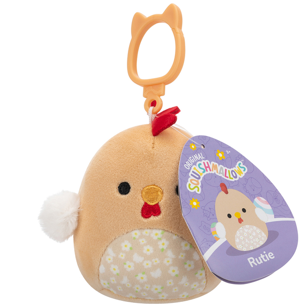 М'яка іграшка на кліпсі Squishmallows Півник Руті, 9 см (SQCP00465) - Pampik - 7