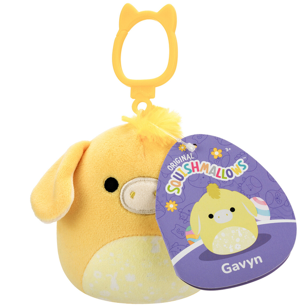 М'яка іграшка на кліпсі Squishmallows Віслючок Гевін, 9 см (SQCP00461) - Pampik - 7