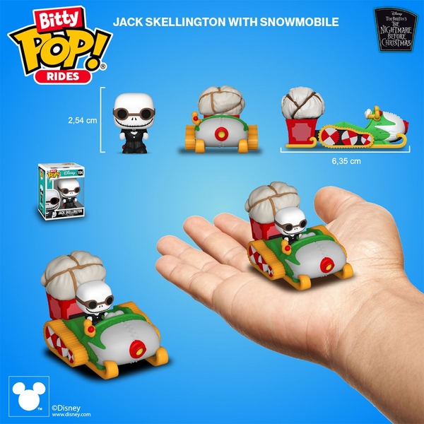 Набір ігрових фігурок Funko Bitty Pop! Rides Кошмар перед Різдвом: Джек Скеллінгтон та снігохід (83624) - Pampik - 4