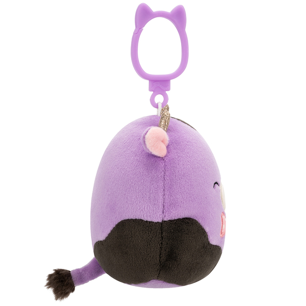 М'яка іграшка на кліпсі Squishmallows Корівка Олексі, 9 см (SQCP00463) - Pampik - 4