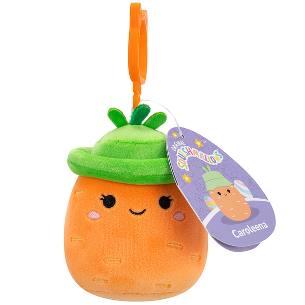 М'яка іграшка на кліпсі Squishmallows Морковка Кароліна, 9 см (SQCP00462) - Pampik - 7