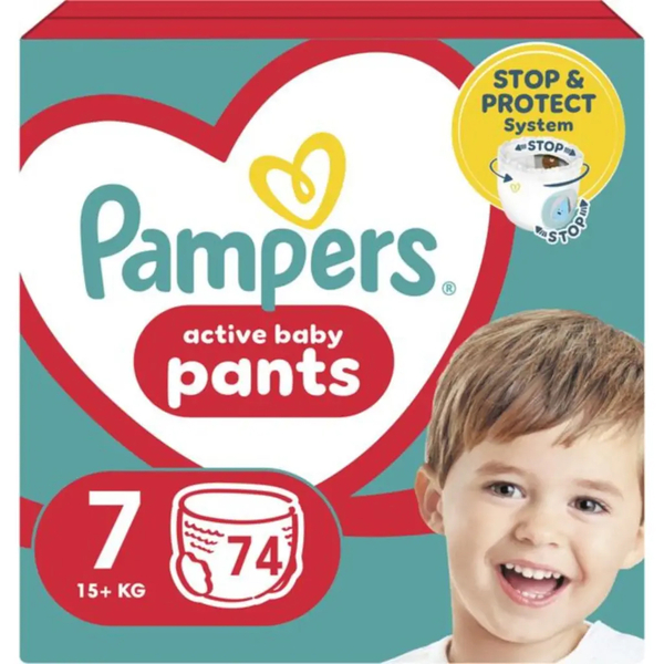 Підгузки-трусики Pampers Pants 7 (15+ кг), 74 шт. - Pampik