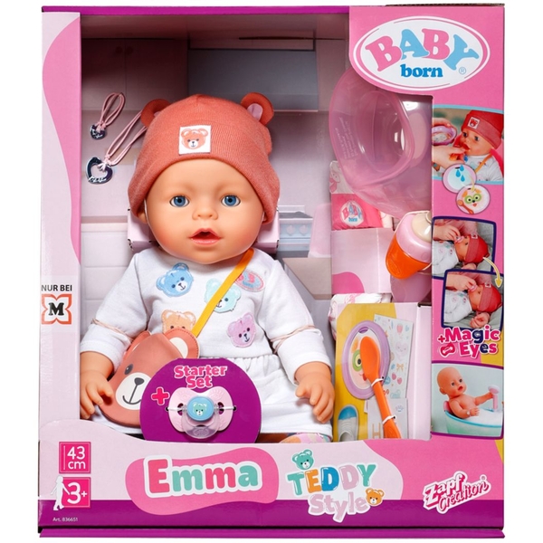 Лялька Baby Born Емма-Тедді, з аксесуарами, 43 см (836651) - Pampik - 2