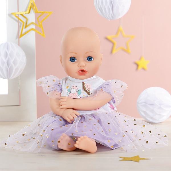 Одяг для ляльки Baby Annabell Бузкова сукня, 43 см (710296) - Pampik - 3