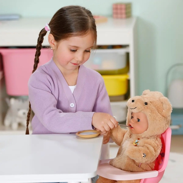 Лялька Baby Born Емма у костюмі ведмедика, з аксесуарами, 43 см (837115) - Pampik - 7