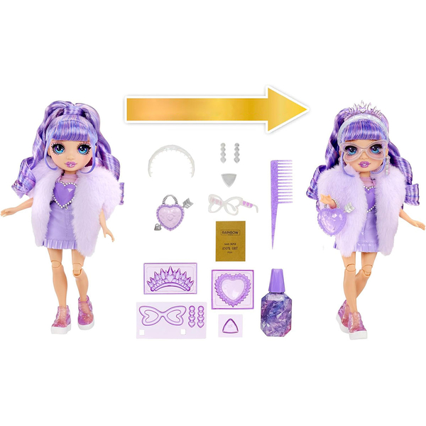 Ігровий набір з лялькою Rainbow High Creative Crystals Віолетта (121404) - Pampik - 2