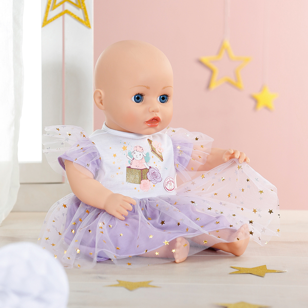 Одяг для ляльки Baby Annabell Бузкова сукня, 43 см (710296) - Pampik - 4
