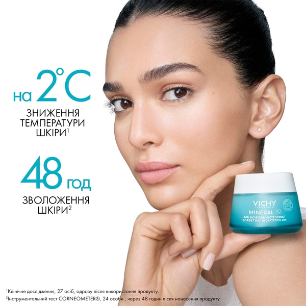 Матувальний гель-сорбет Vichy Mineral 89 48H Moisture Matte Sorbet, 50 мл - Pampik - 8